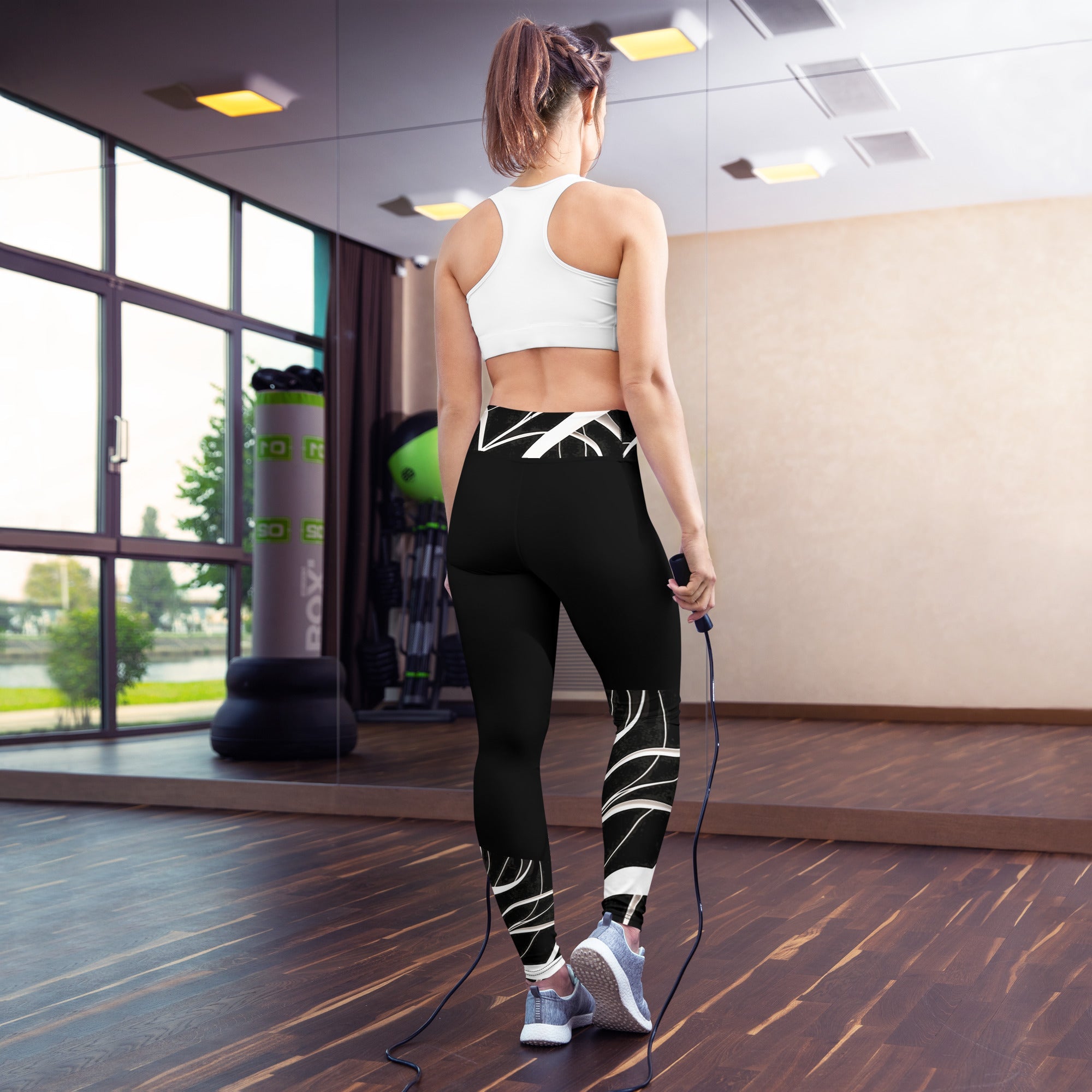 Unique Look Leggings. Gym or Yoga Pants. Abstract Modern Art Streetwear by WickedYo.